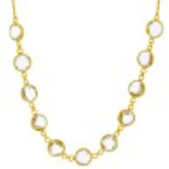 JTV Rose Gold and Clear Crystal Station Necklace - Picture 9 of 9